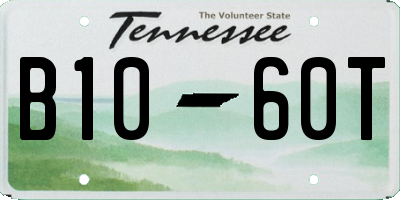 TN license plate B1060T