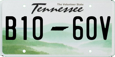 TN license plate B1060V