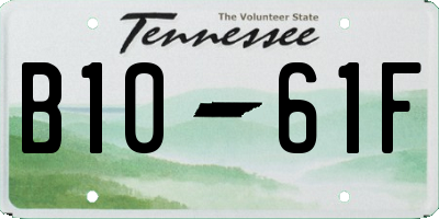 TN license plate B1061F
