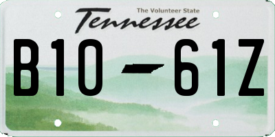 TN license plate B1061Z