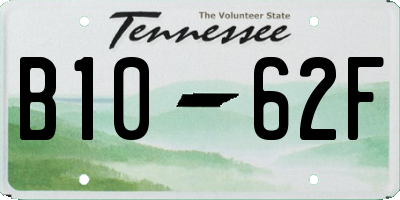 TN license plate B1062F