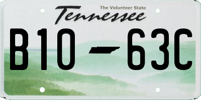 TN license plate B1063C