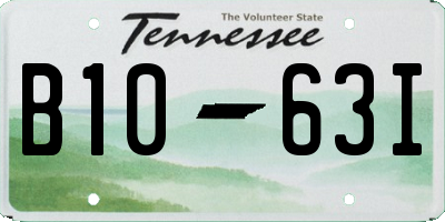 TN license plate B1063I