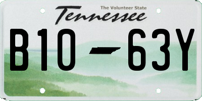TN license plate B1063Y