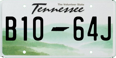 TN license plate B1064J