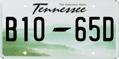TN license plate B1065D
