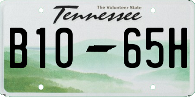 TN license plate B1065H