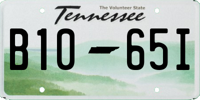TN license plate B1065I
