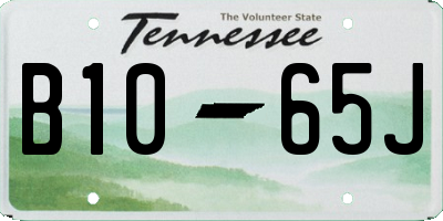 TN license plate B1065J