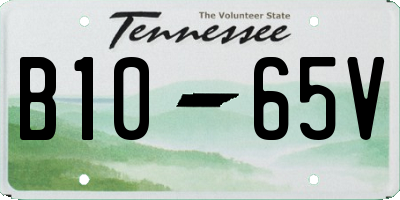 TN license plate B1065V