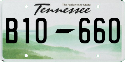 TN license plate B1066O