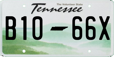 TN license plate B1066X