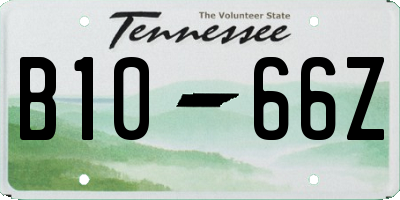 TN license plate B1066Z