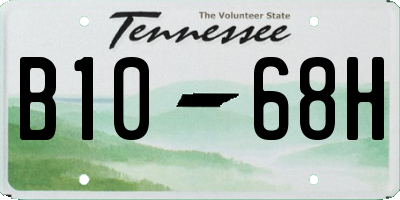 TN license plate B1068H