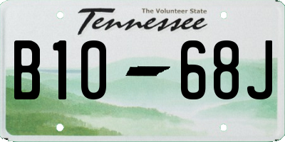 TN license plate B1068J