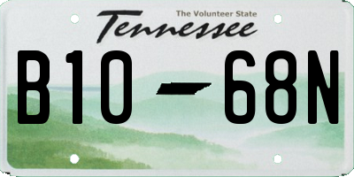 TN license plate B1068N