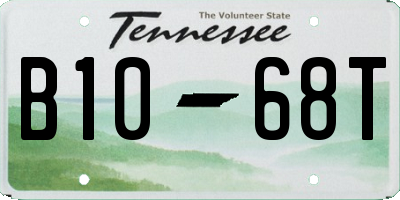 TN license plate B1068T