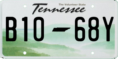 TN license plate B1068Y