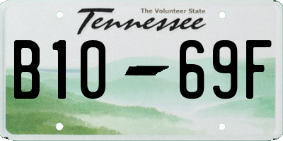 TN license plate B1069F