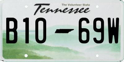 TN license plate B1069W