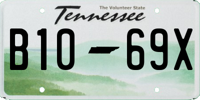 TN license plate B1069X