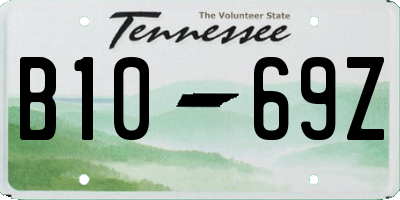 TN license plate B1069Z