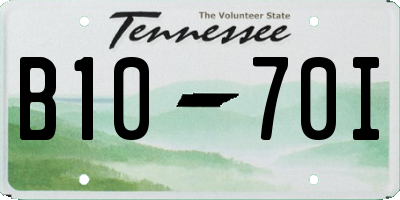 TN license plate B1070I
