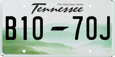 TN license plate B1070J