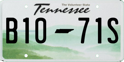 TN license plate B1071S