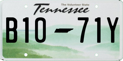 TN license plate B1071Y