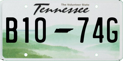 TN license plate B1074G