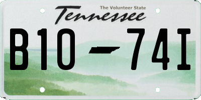 TN license plate B1074I
