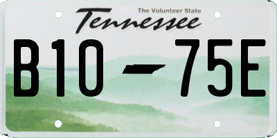TN license plate B1075E