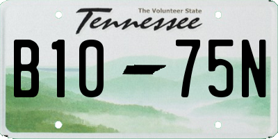 TN license plate B1075N