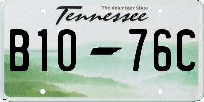 TN license plate B1076C