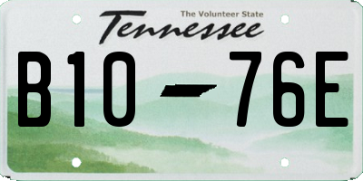 TN license plate B1076E