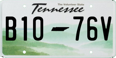 TN license plate B1076V