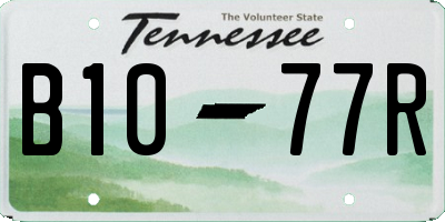TN license plate B1077R