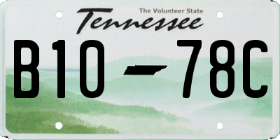 TN license plate B1078C