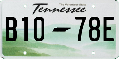TN license plate B1078E