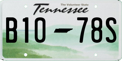 TN license plate B1078S