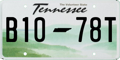 TN license plate B1078T
