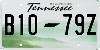 TN license plate B1079Z
