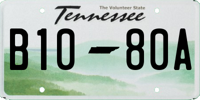 TN license plate B1080A