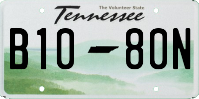 TN license plate B1080N