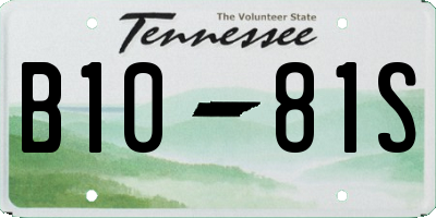 TN license plate B1081S