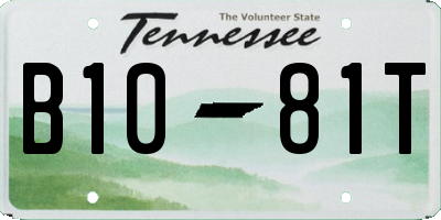 TN license plate B1081T