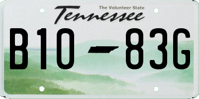 TN license plate B1083G