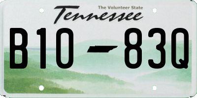 TN license plate B1083Q