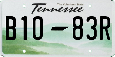 TN license plate B1083R